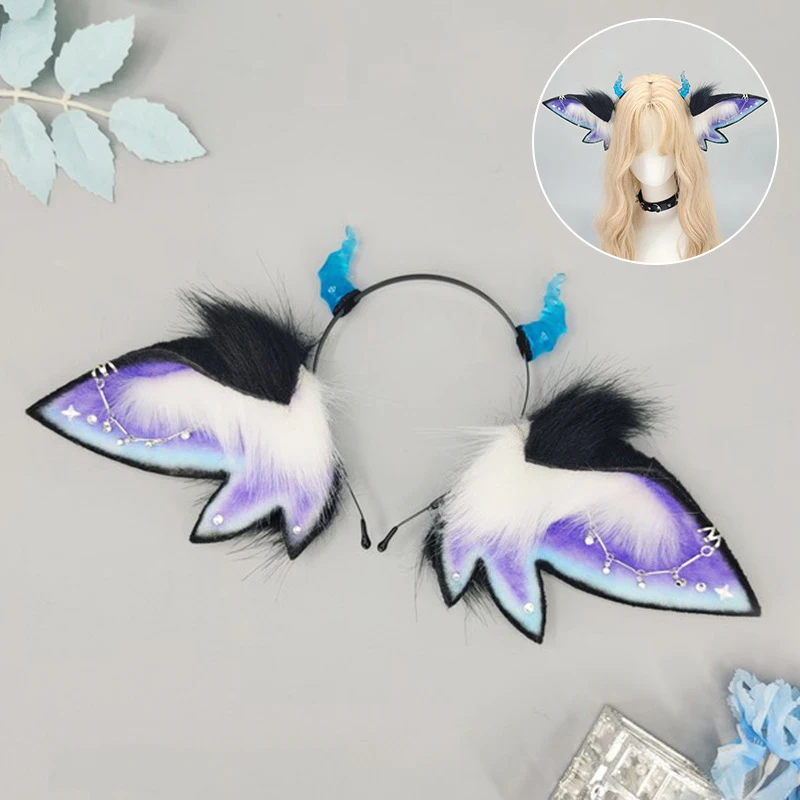 

Halloween Decoration Headwear Demon Elf Beast Ear Headwear Exaggerated Beast Ear Plush Hair Accessories Halloween Party Props