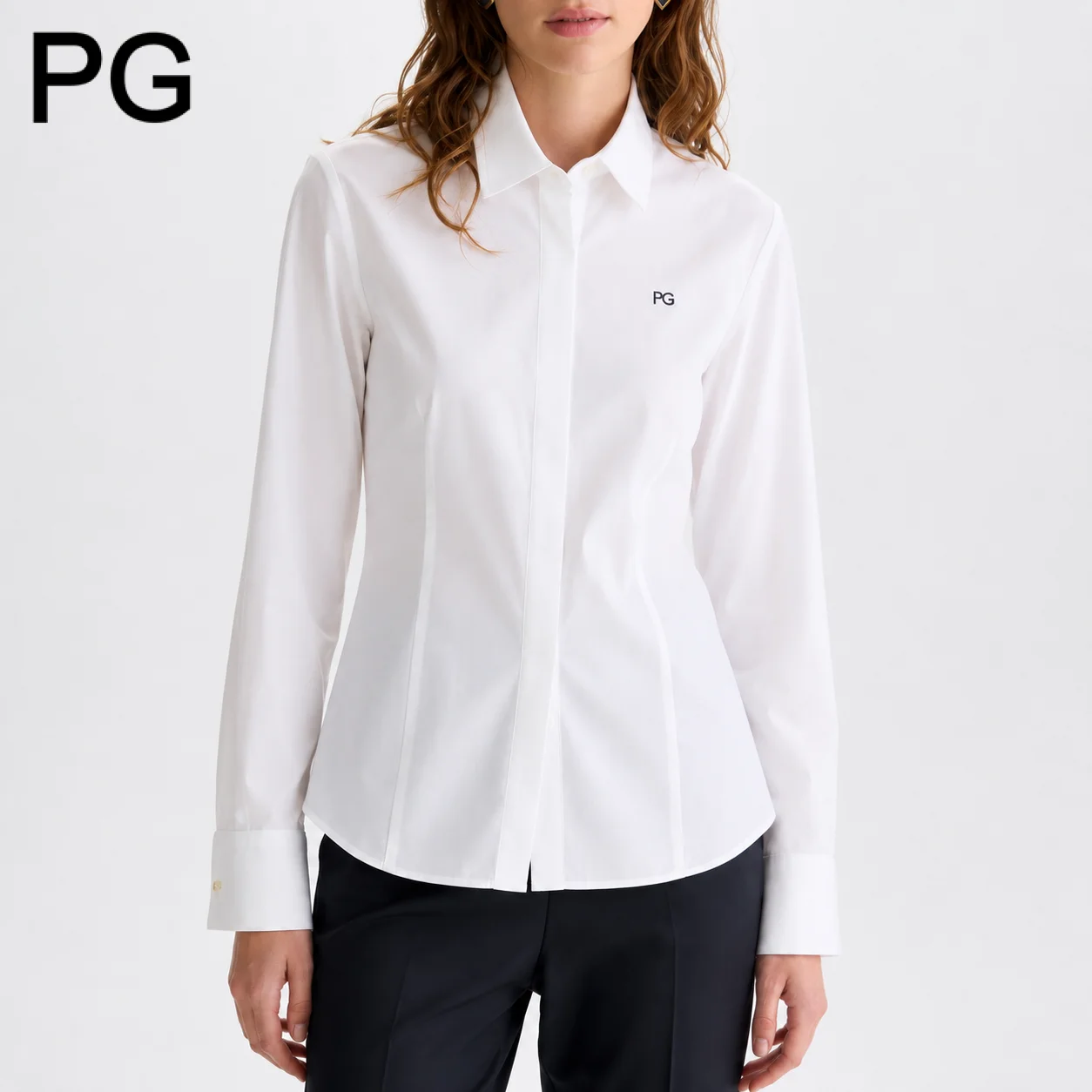 Embroidery Uniform - PG Women Turn Down Collar Long