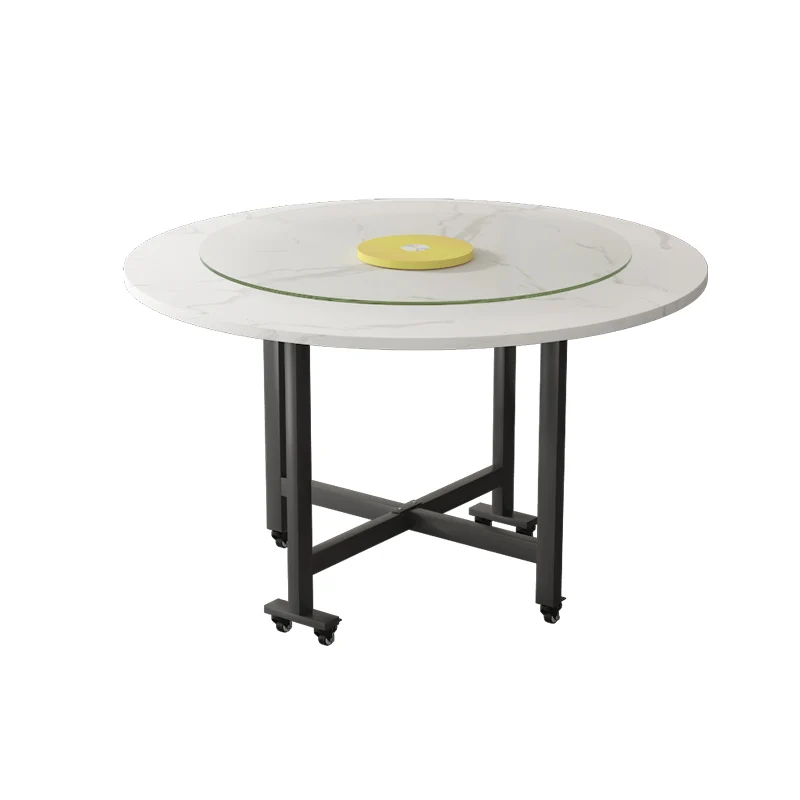 Modern Home Round Extendable Kitchen Dining Tables Folding Sliding Wooden Table Study Comedor Multifunctional Furniture XY50DT