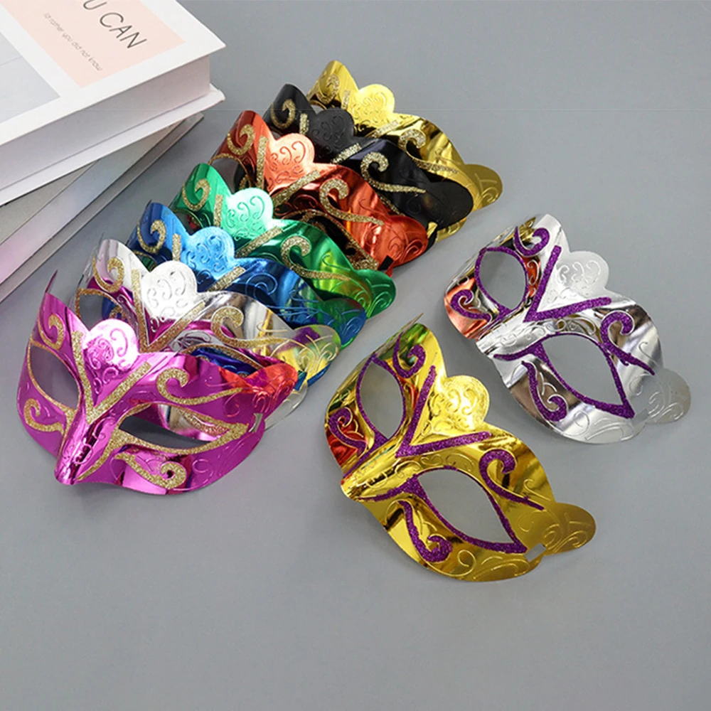 Masque de beauté peint à la mode, demi-masque de princesse rétro, masques de Couple, masque de fête d'halloween, accessoire de fête de mascarade de noël, cadeau