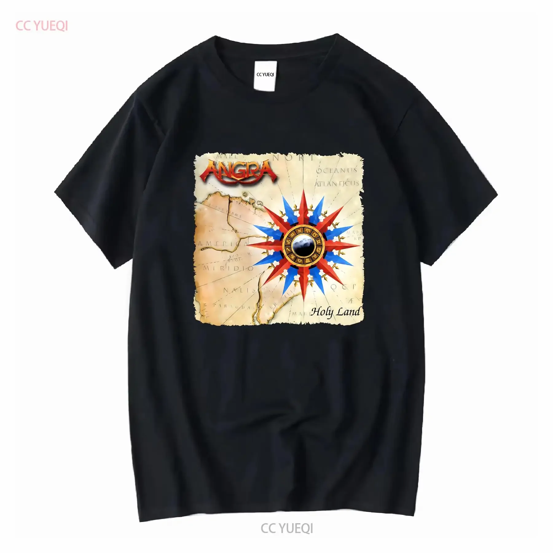 Angra Holy Land T Shirt Cotton Black Men All Size S to 5XL BE1978 long or sleeves vintage Washed graphic Versatile Casual