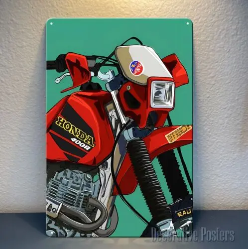 Honda xr 400r Enduro Motorcycle Metal Poster - Collectable Sign - Size:20x30cm