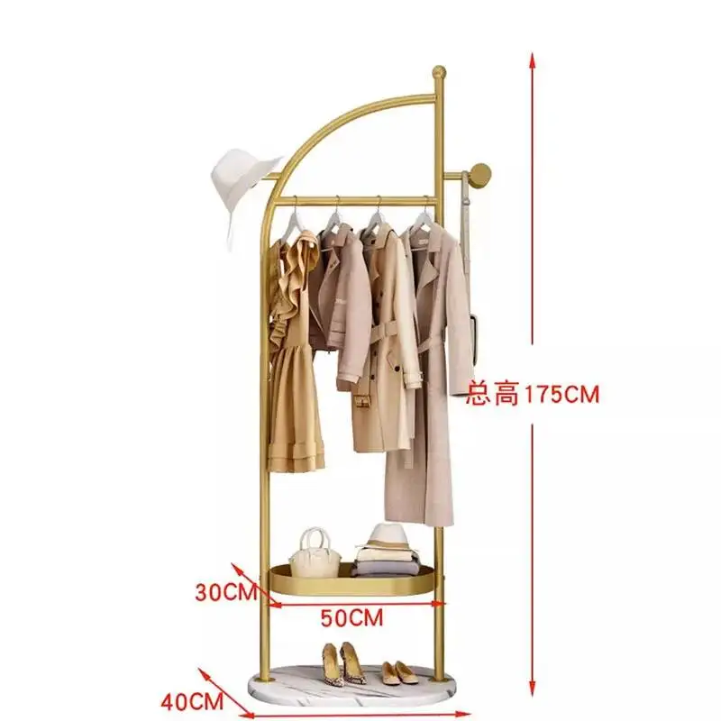 Nordic Minimalist Boutique Clothes Rack Metal Balcony Bedroom Clothes Rack Place Saving Home Moveis Para Casa Decoration