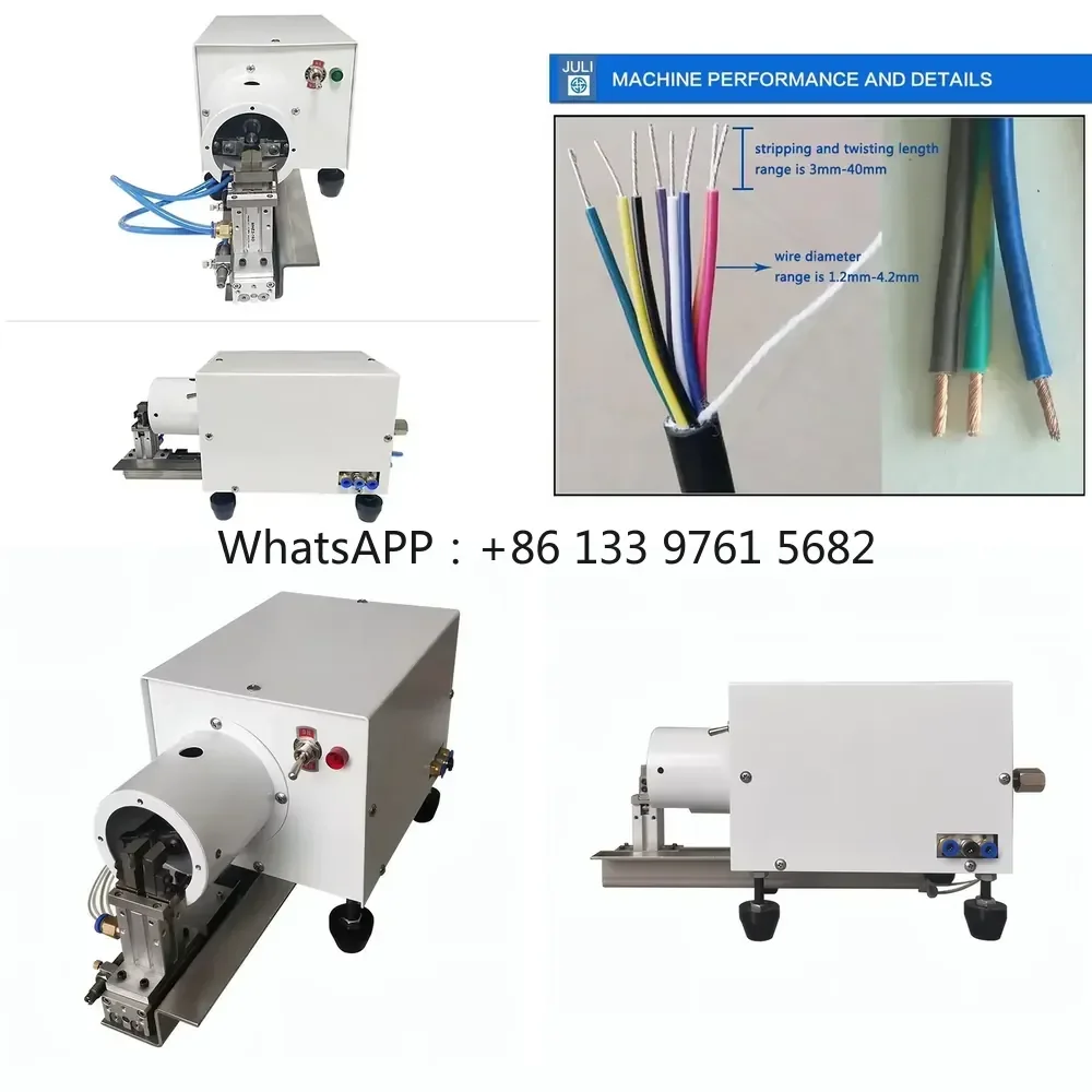 WSQ WJ-203 Air-Powered Stripper and Twister Machine with V-Shape Blade for Gentle Copper Handling