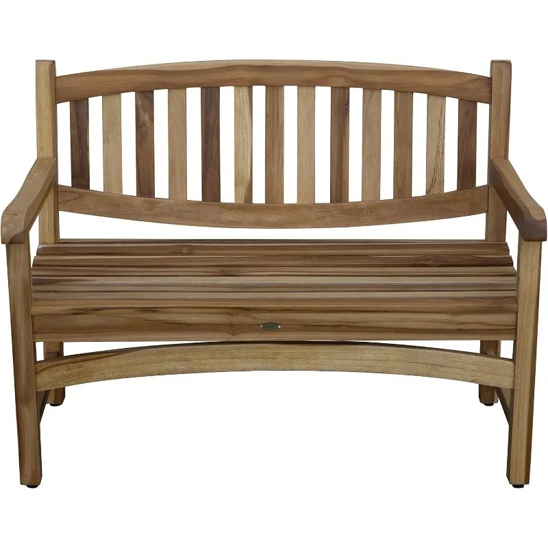 

Outdoor benches teak garden bench patio bench with armrests and backrest, patio bench