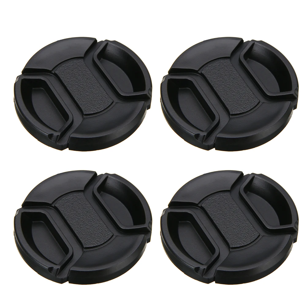 

4 pcs Lens Cover 55Mm Splashproof Dust Resistant Camera Lens Protector For Quick Mounting Center Pinch Design Waterproof