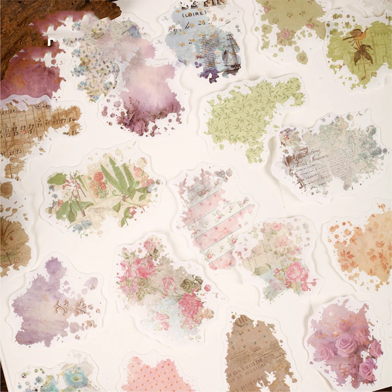 halo-serie-vintage-flor-mancha-paisagem-adesivo-criativo-diy-diario-material-colagem-scrapbooking-papelaria