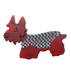 FishSheep New 2018 Animal Acrylic Brooches For Women Resin Cartoon Corgi Dog Brooch Pins Scarf Buck Clothes Accessories Jewelry