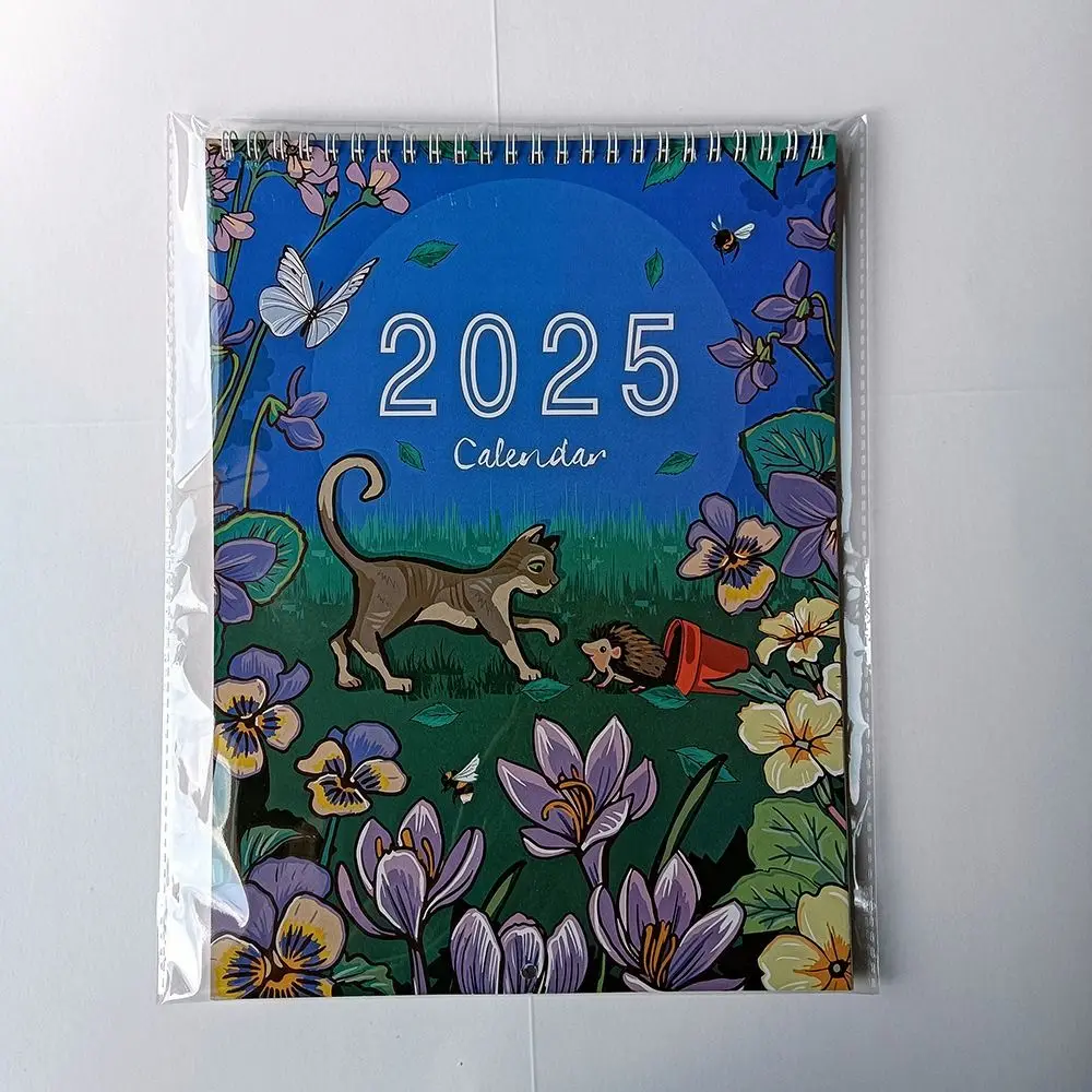 2025 Wall Calendar of Nature and Animal Daily Weekly Monthly Planner Paper Wall Calendar Hanging Calendar Gift Home Decor