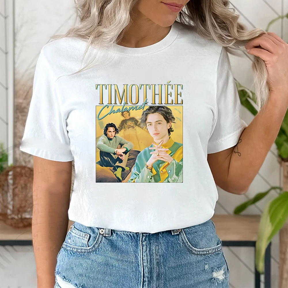 Retro Timothee Chalamet Tshirt Strweetwear 90s Shirts Timothee Chalamet Shirt Movie TV Actor Tee Unisex Short Sleeves Y2k Top