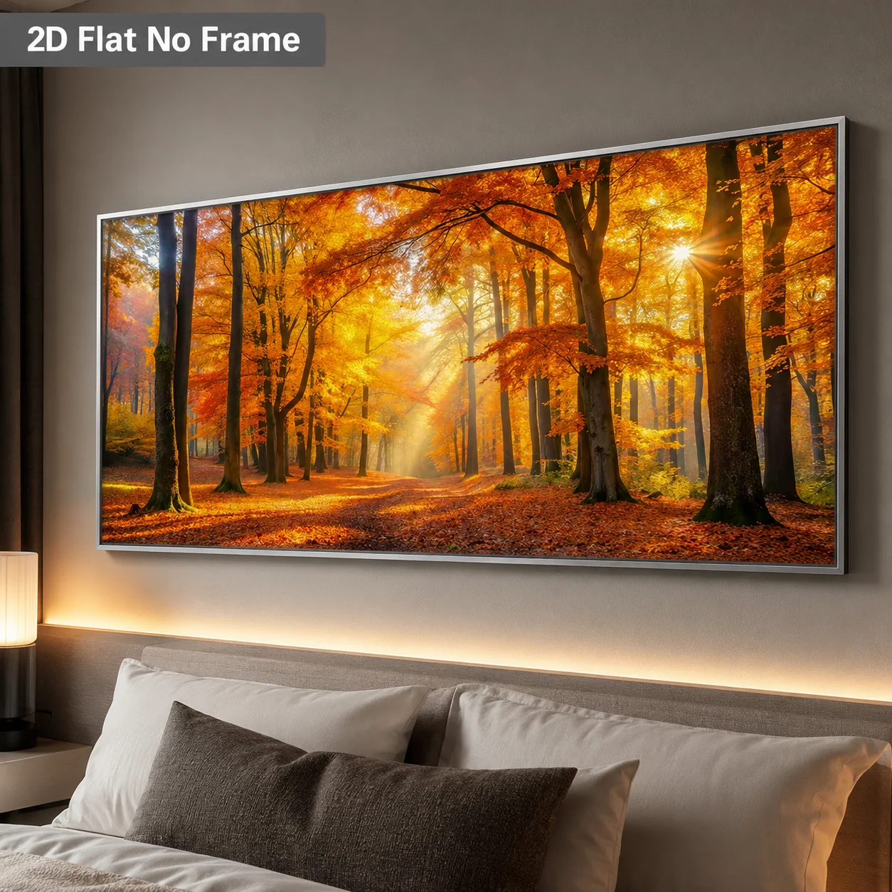 Autumn Forest Pathway With Sunlight Canvas Paintings Large Size Still Landscape Soothing For The Soul Posters Bedroom Wall Arts