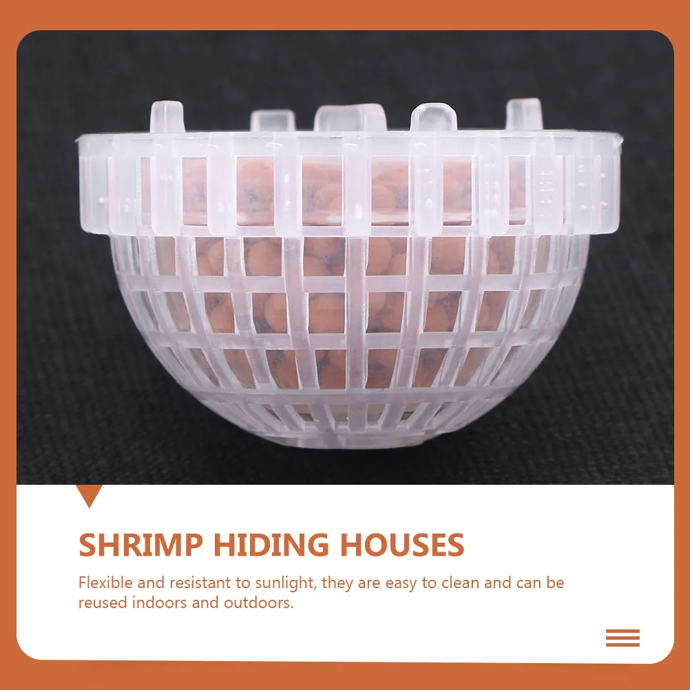 

2 Pcs Mineral Balls Aquatic Plant Growth Filter Holder Durable Plastic balls Fish Tank Decor Shrimp Houses Aquarium Bowls