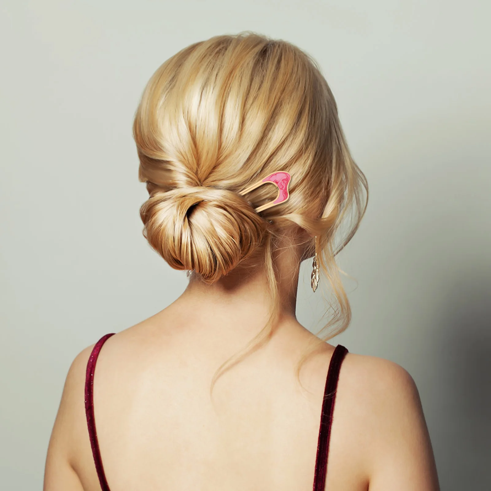 

3 шт., французские заколки для волос, U-образные зажимы из сплава для женщин, толстые металлические аксессуары для волос, декоративные заколки для булочек, укладка