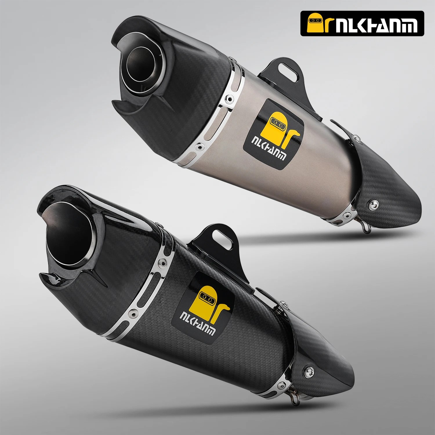 

Universal 51mm AT2 motorcycle exhaust system modification carbon fiber muffler with DB killer for ZX4R ZX6R YZF-R6 MT07 MT09