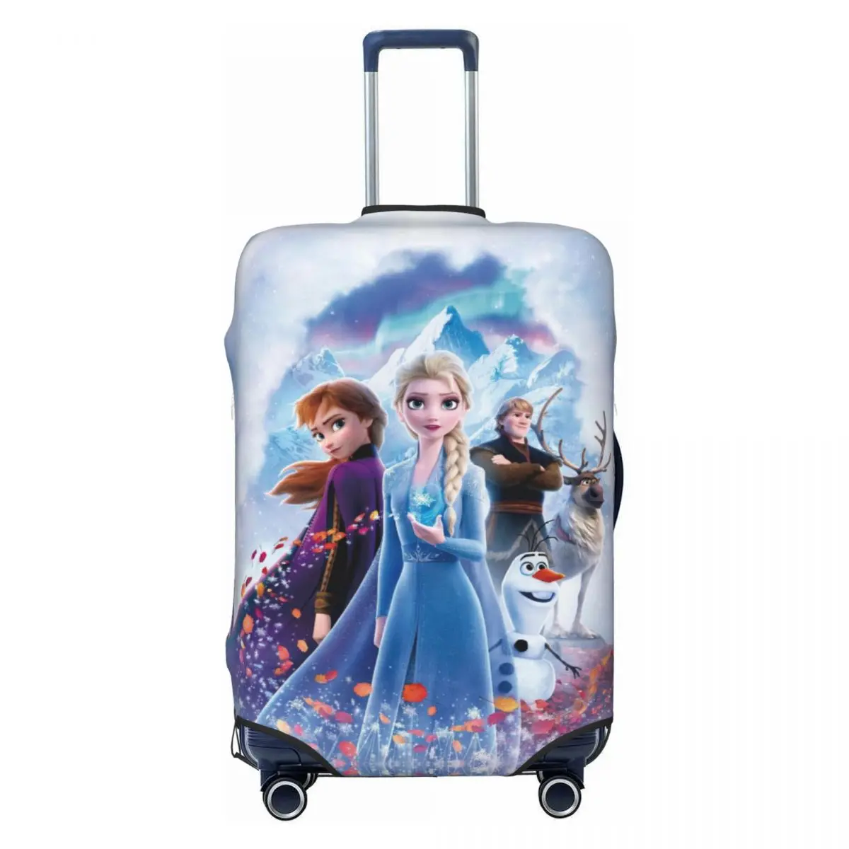 Sarung koper berpergian kustom kartun putri Frozen elastis Anna dan Elsa penutup pelindung cocok untuk 18-32 inci