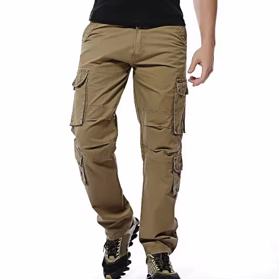 

New men cargo pants mens Loose army tactical pants Multi-pocket trousers pantalon homme Big Size 46 Male Military Overalls