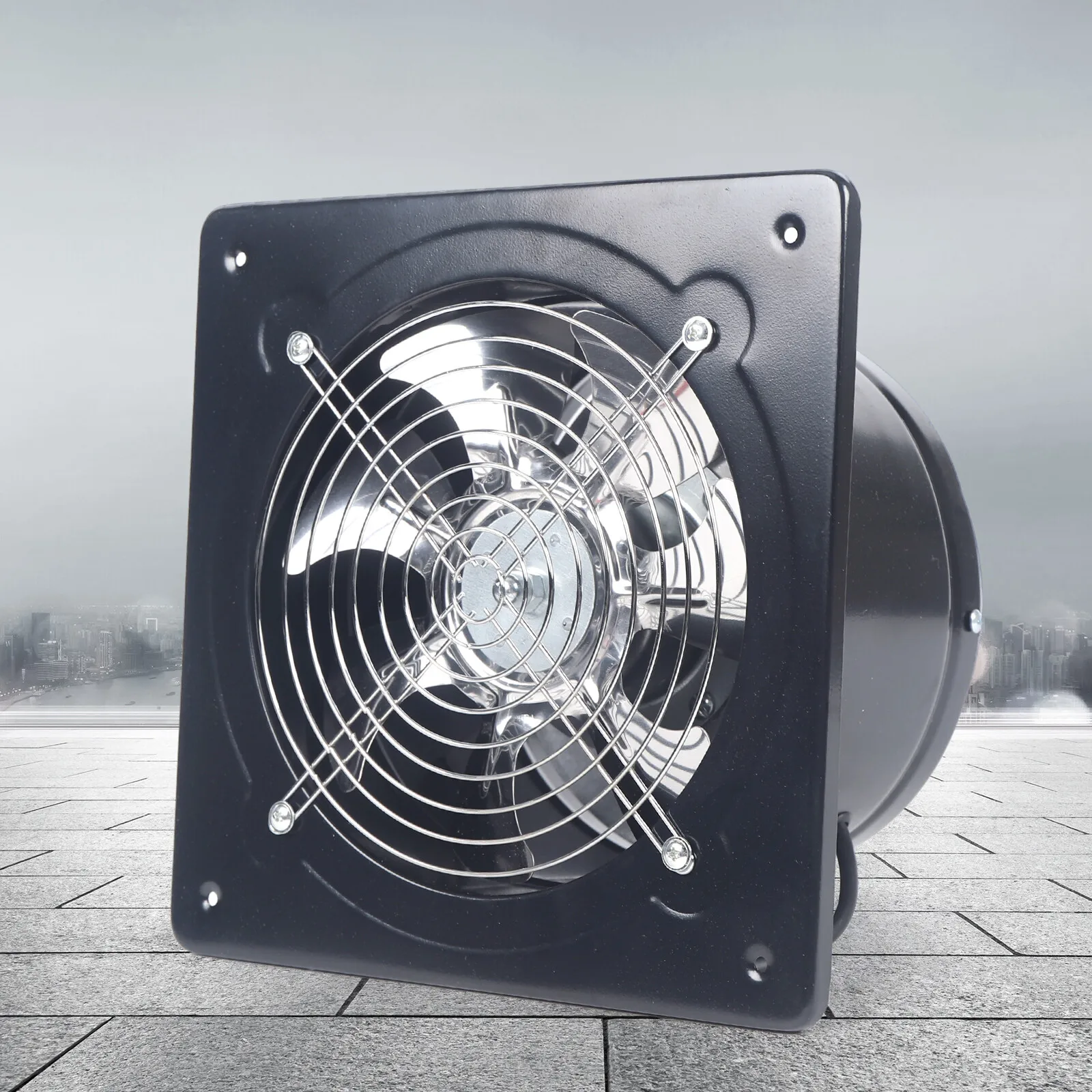 Extractor de aire de 200mm, ventilador Industrial Axial de 850 m3/h, ventiladores axiales de aire de escape de 220 V, ventilador de Metal para ventana de pared, ventilador de ventilación de 80 W, Fa