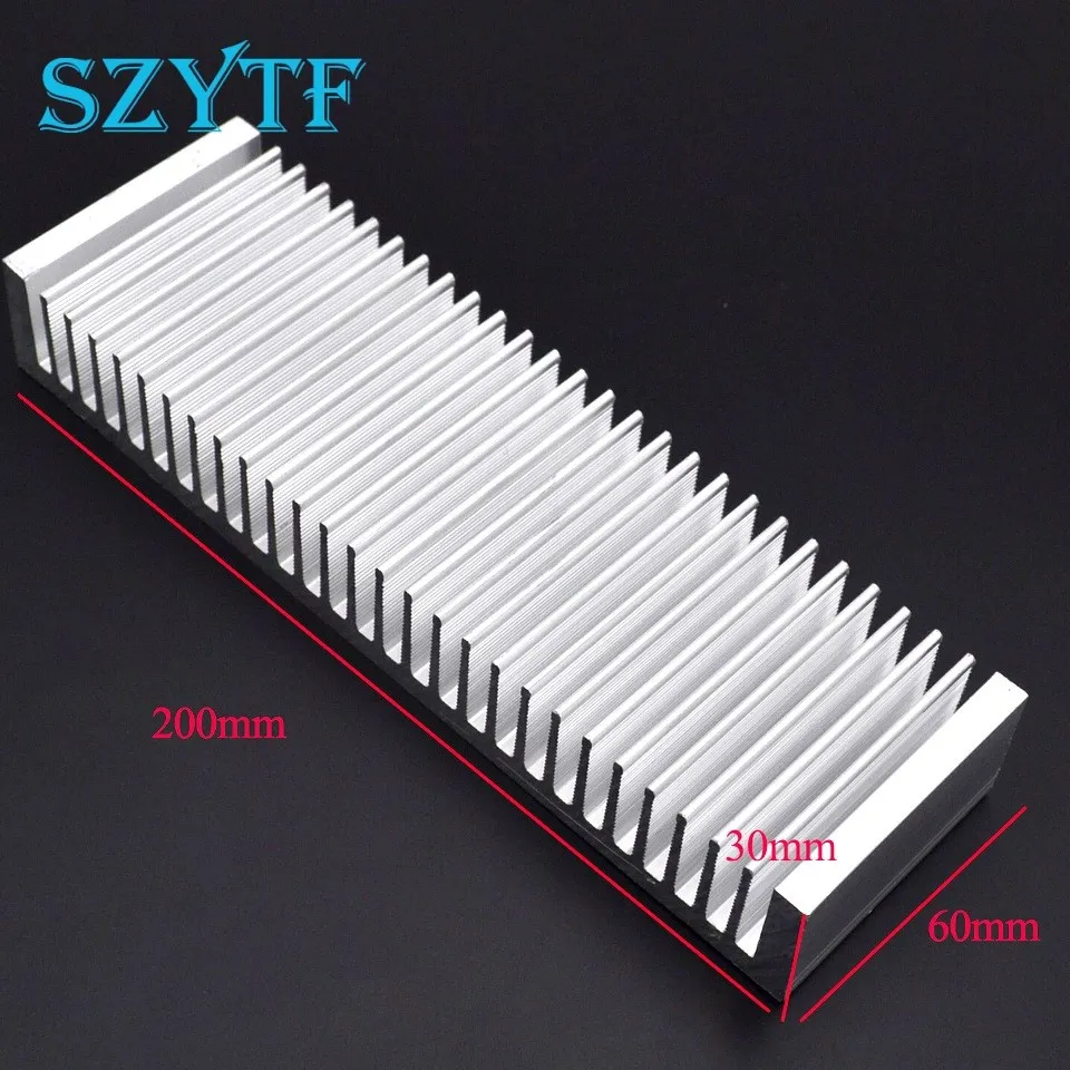 

1pcs Heat sink 200*60*30MM (silver) high-quality aluminum heat sink and other special thicker amplifier