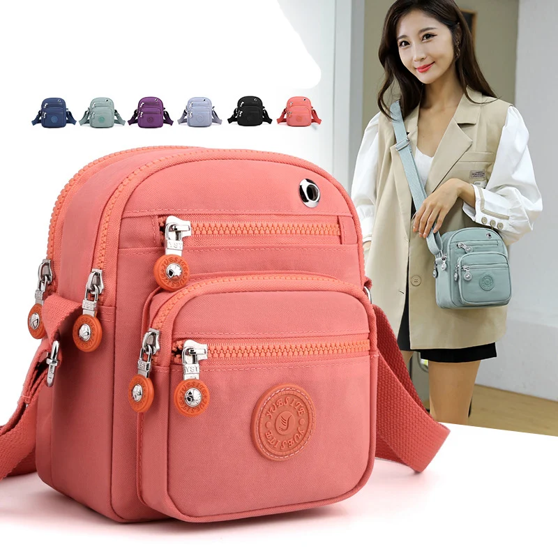 Messenger Bag Small Earphone Hole Music Crossbody Bags 2023 New Women Mini Shoulder Bag Waterproof Korean Style Phone Purse