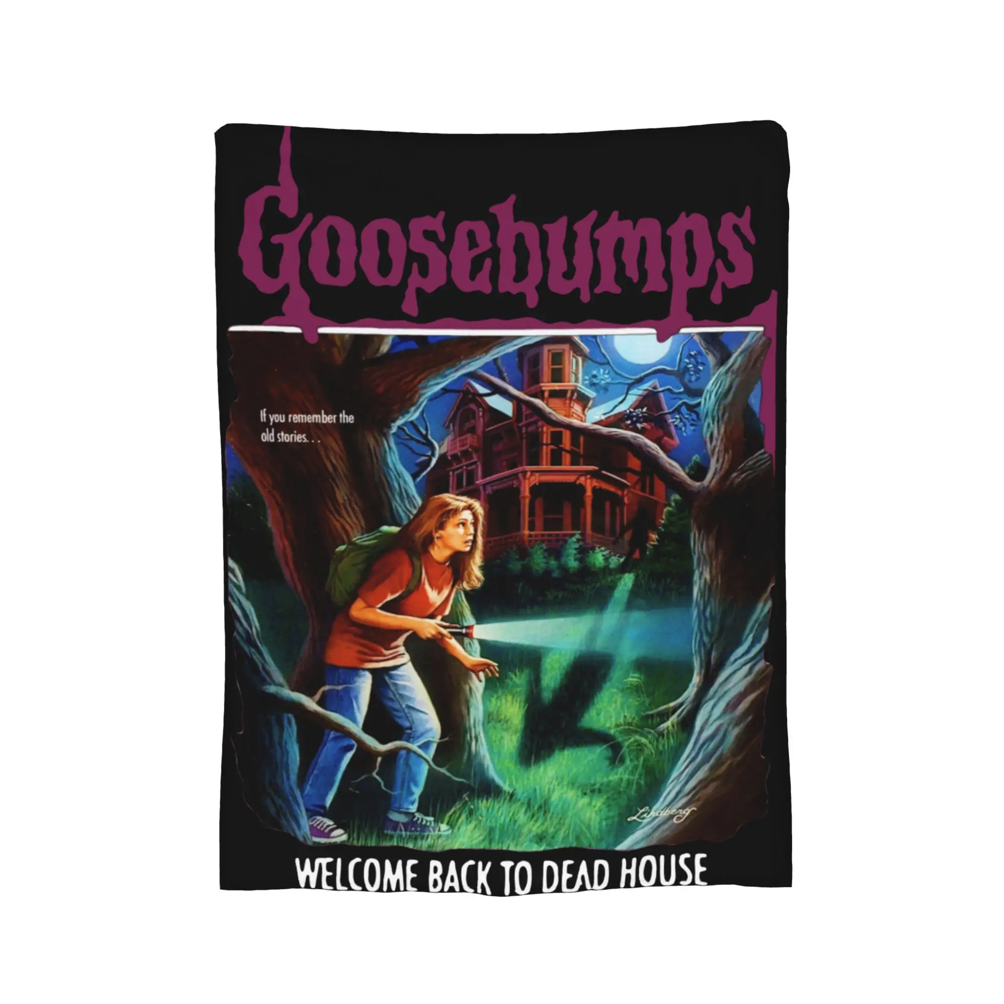 Goosebumps Dead House Calling All Creeps Blankets Flannel Horror Halloween Throw Blanket for Bedroom Sofa Bedroom Quilt