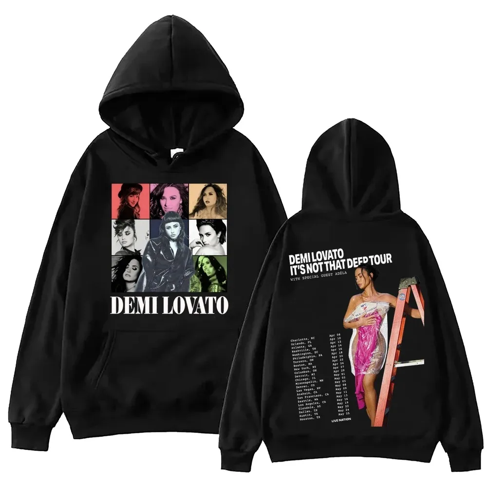 Demi lovato não é aquele tema profundo global tour mercah hoodies homem mulher pullovers harajuku streetwear moletom de manga longa