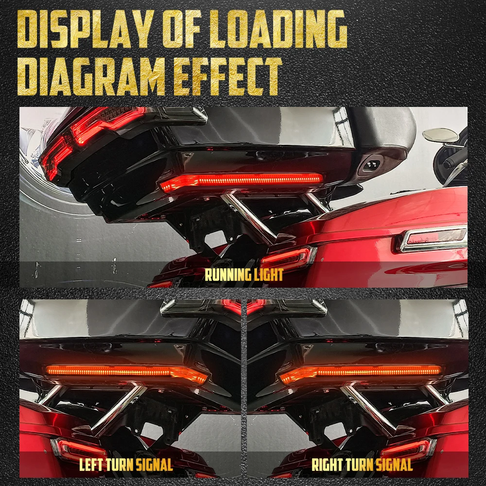 دراجة نارية LED بدوره مصباح إشارة الملك جولة الأمتعة لهجة الجانب مصباح لوح ل هارلي بجولة الطريق إلكترا شارع الإنزلاق 2006-Up #2