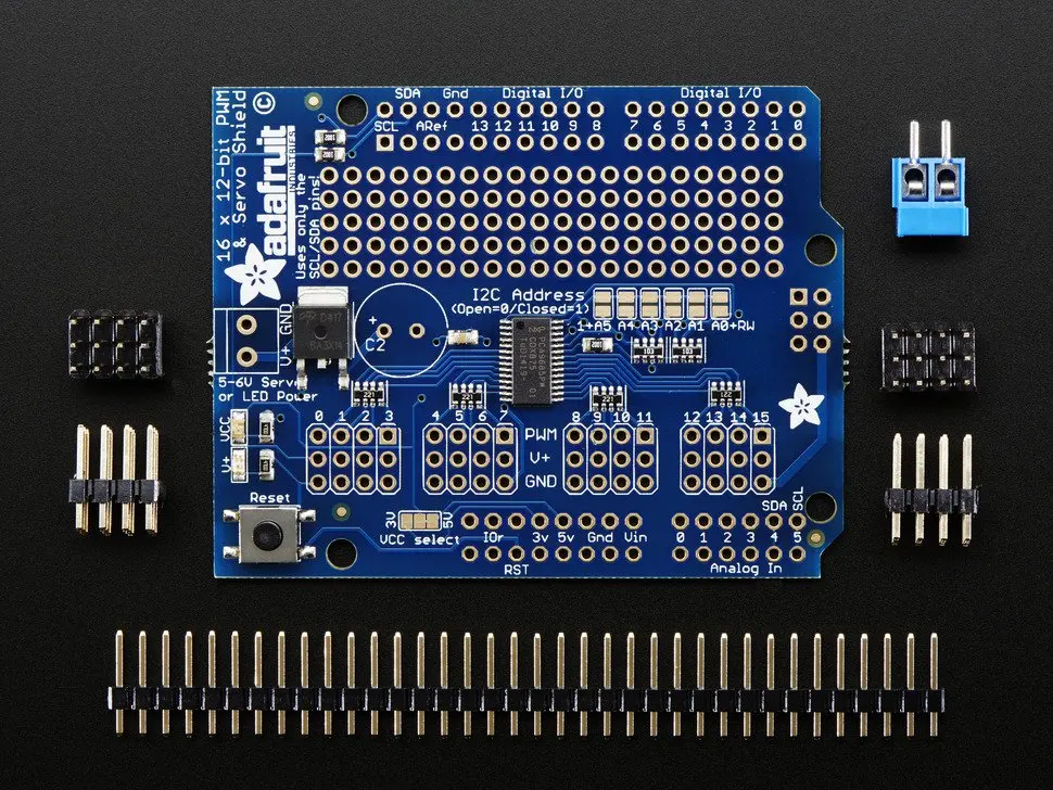 6-channel 12 Bit PWM / Servo Shield - I2C Private Server Steering Gear Controller Module