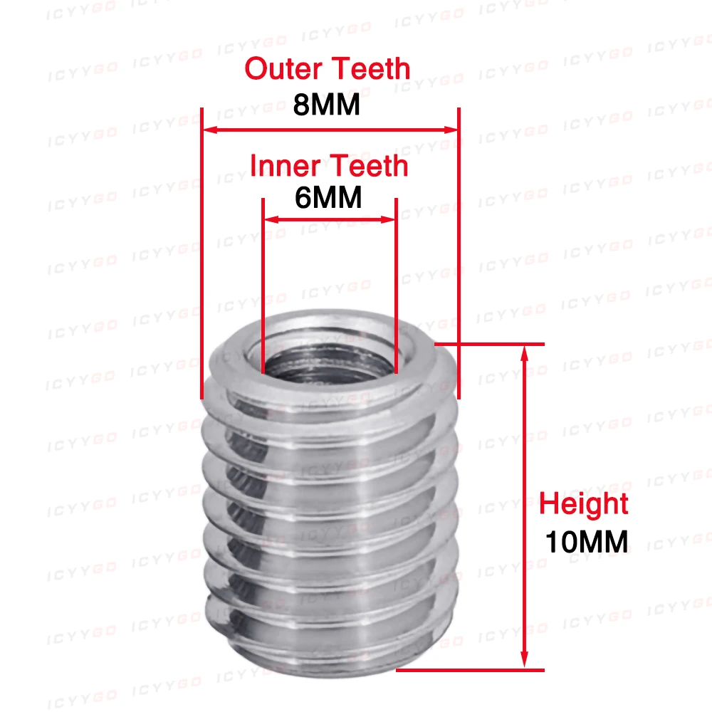 Parafuso adaptador de rosca interna e externa de aço inoxidável 304, m4, m6, m8, m10, m12, manga de inserção de rosca, porca de conversão, acoplador, conversão