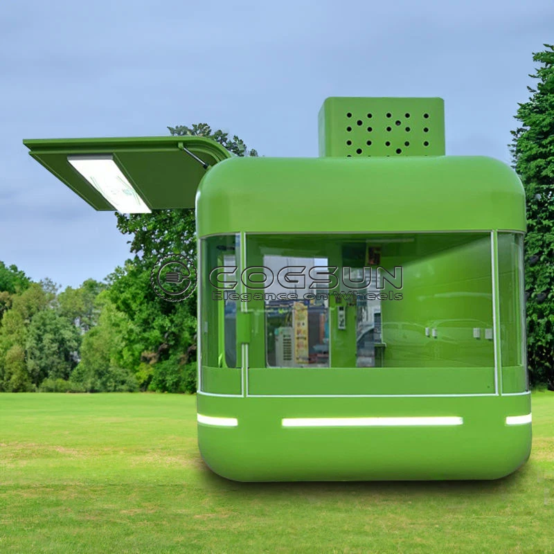 

Cogsun Mobile Coffee Kiosk and Food Kiosk Trailer Stainless Steel Custom Pizza Burger Fast Food Vending for Outdoor Events