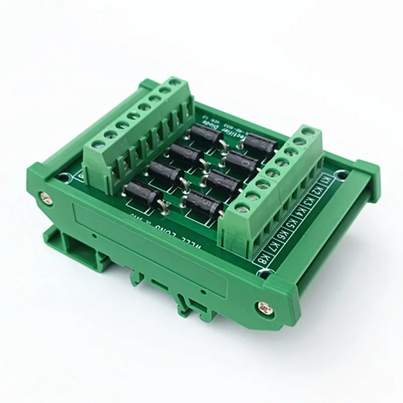 DIN Rail Mount SR5100 5A 100VDC 8 Individual Diode Module.