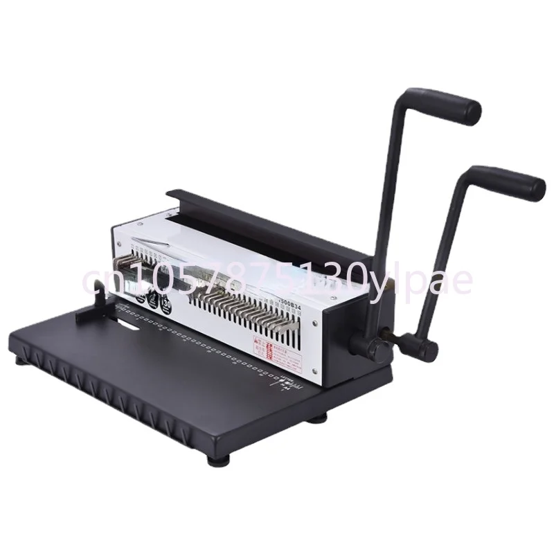 

Hole Square 4*4mm Photo Album A4 Paper Binder Puncher Machine TD-1500B34 Manual Spiral Wire Binding Machine Metal 34 Punching