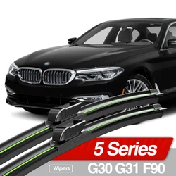 For BMW 5 Series G30 G31 F90 2016-2023 Front Windshield Wiper Blades 2pcs Windscreen Window Accessories 2017 2018 2019 2021 2022