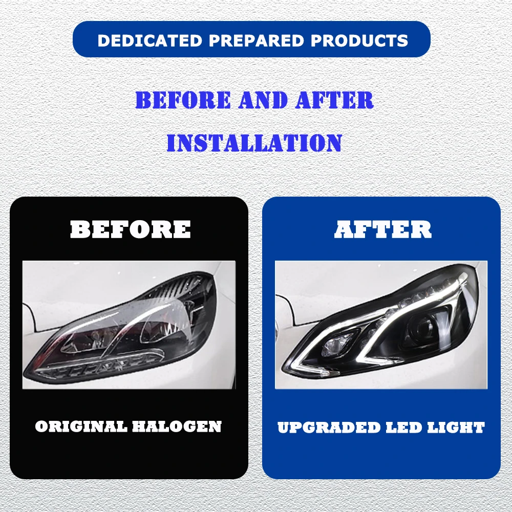 LED HeadLights for Mercedes Benz E class W212 10-15 Upgrade led DRL Car head lamp Assembly Signal Auto Accessories Modified Lamp
