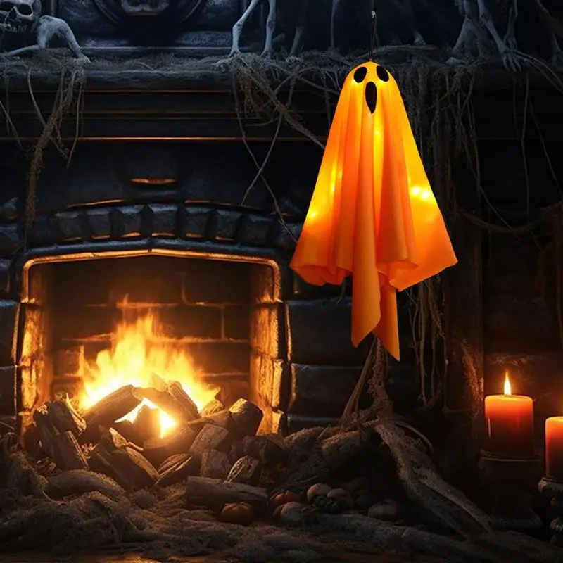 Ghost With Light 20 Inches Home Porch Yard Ghost Decorations Ghost With 3 Modes LED Light For Halloween Decorations Outdoor