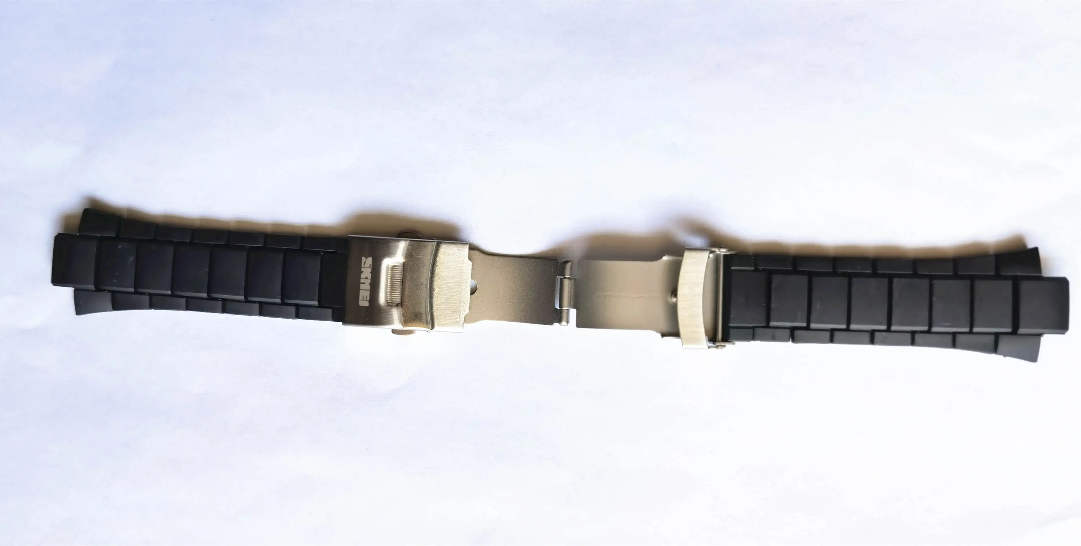 1 Set Sports Watch Accessories for Skmei 1016 Plastic Wristband Adjustable Replacement Watch Strap Band Stainless Steel Clip