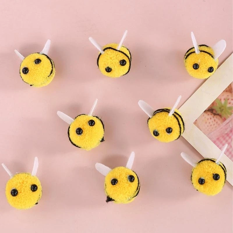 F92b 50pcs صغيرة من النحل كرات حرفية flumbledes للملحقات المجوهرات الحرف الفنية ملحقات الأطفال دش ديكور
