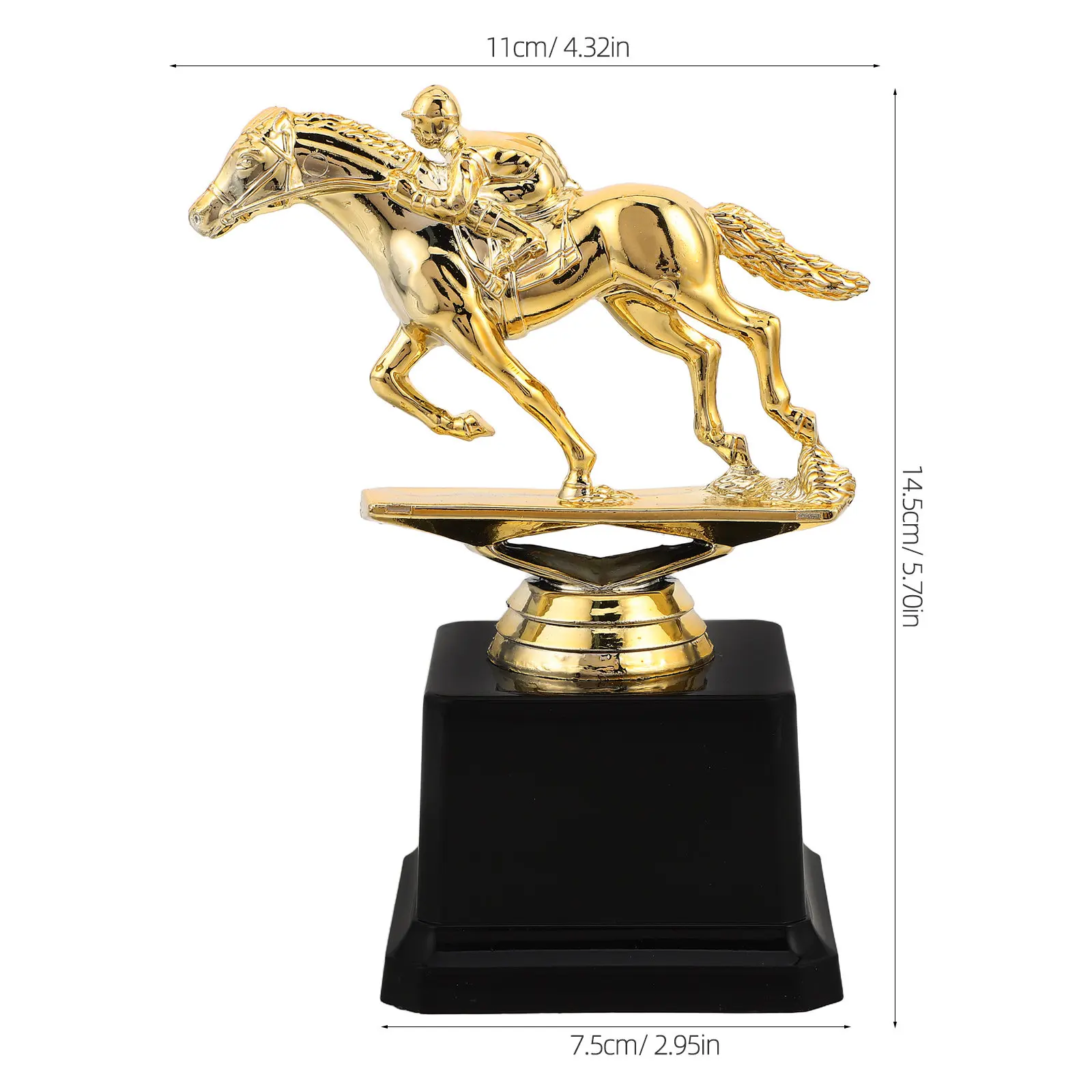 Horse Racing Trophy Cup Golden Base Horse Riding Statue Equestrian Competition Trophy Derby Champion Award Prize