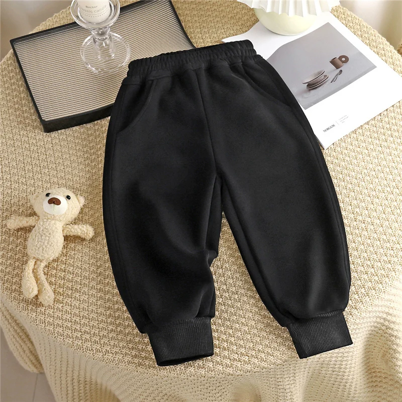 

Winter Boys Thick Pants 2-12 Years Kids Velvet Warm Trousers Autumn Children's Casual Sports Pants Teen Cotton Sweatpants