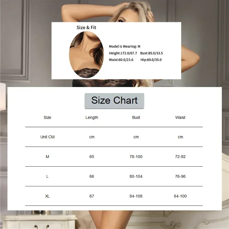 Lingerie per donna Babydoll in pizzo Camicia da notte Spalline per spaghetti Chemise Camicia da notte Indumenti da notte sexy con perizoma