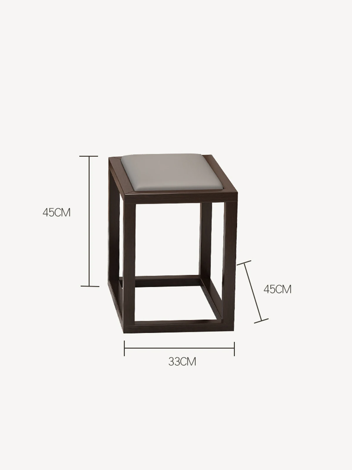 Pure solid wood stool light luxury high-end new Chinese style preferential frame structure household dressing dining hall stable