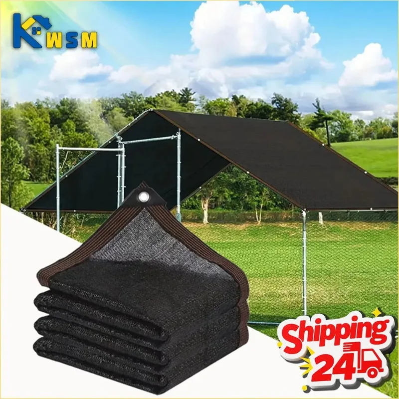 2x2m 2x4m Sun Shade Net Outdoor Yard Balcony Shade Mesh Reinforced Edges Punched Holes Dense Thickened Sun Protection Netting