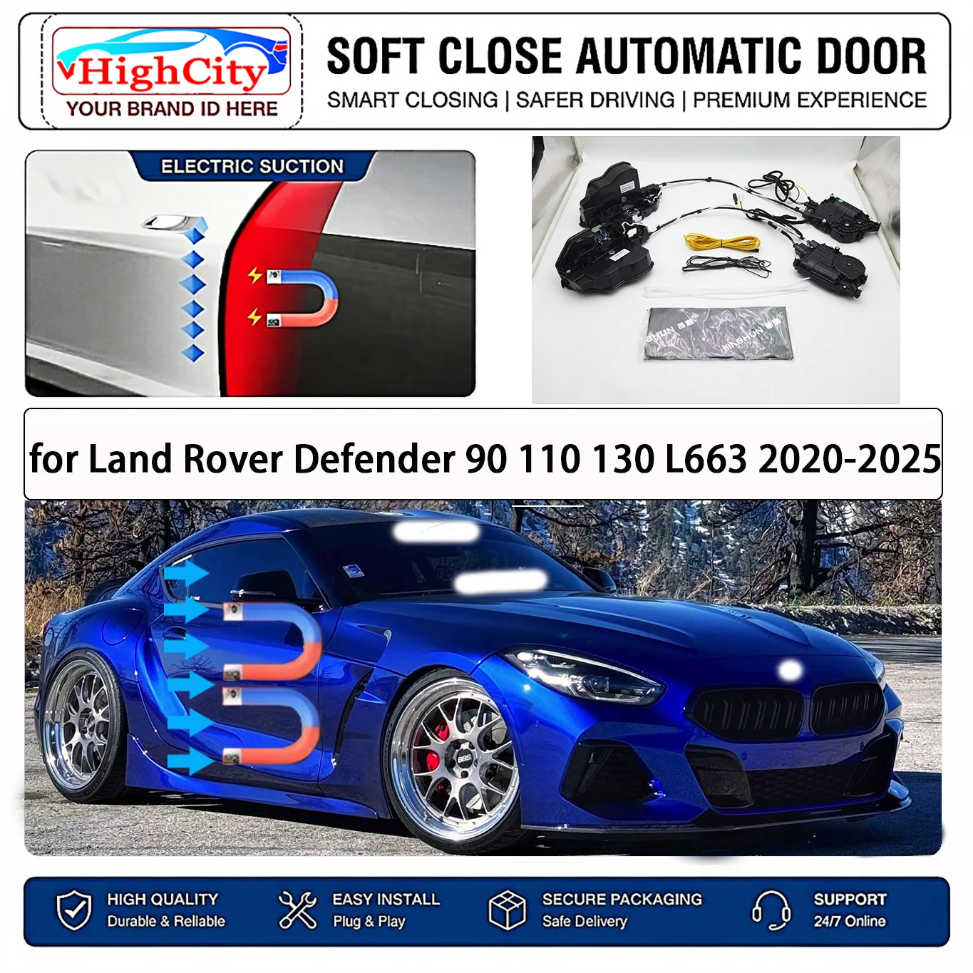 for BMW Z4 E85 E86 E89 G29 Roadster Coupe Electric Suction Soft Close Door Kit Smart Anti Pinch Auto Cinch Latch System No Slam