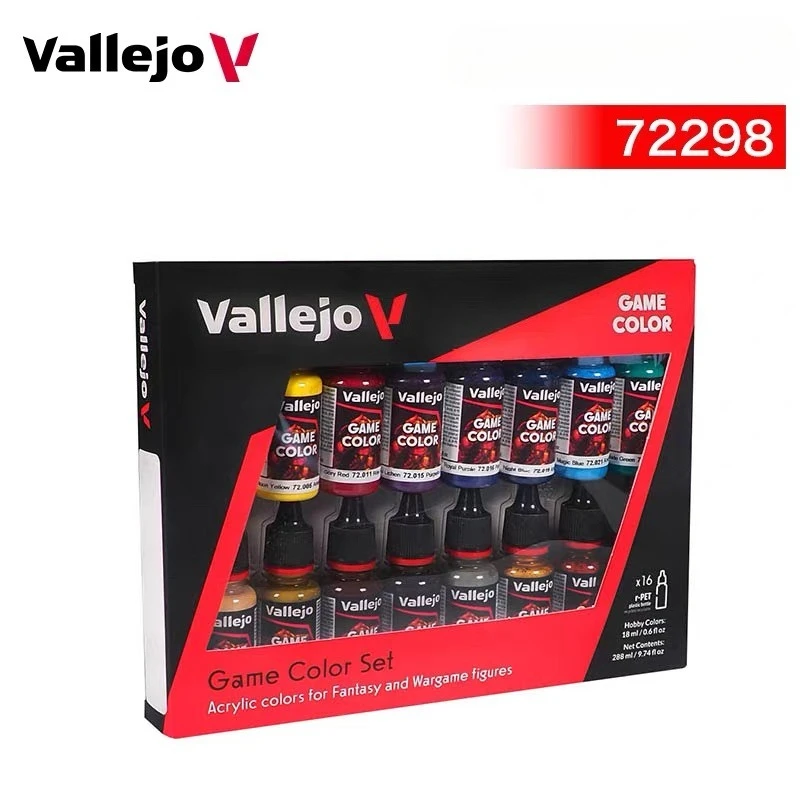 Vallejo - Juego de Pinturas para Modelismo, 16 Colores x 18 ml, Set para Principiantes/Expertos, para Figuras de Fantasía y Wargame 72299/72298/72188