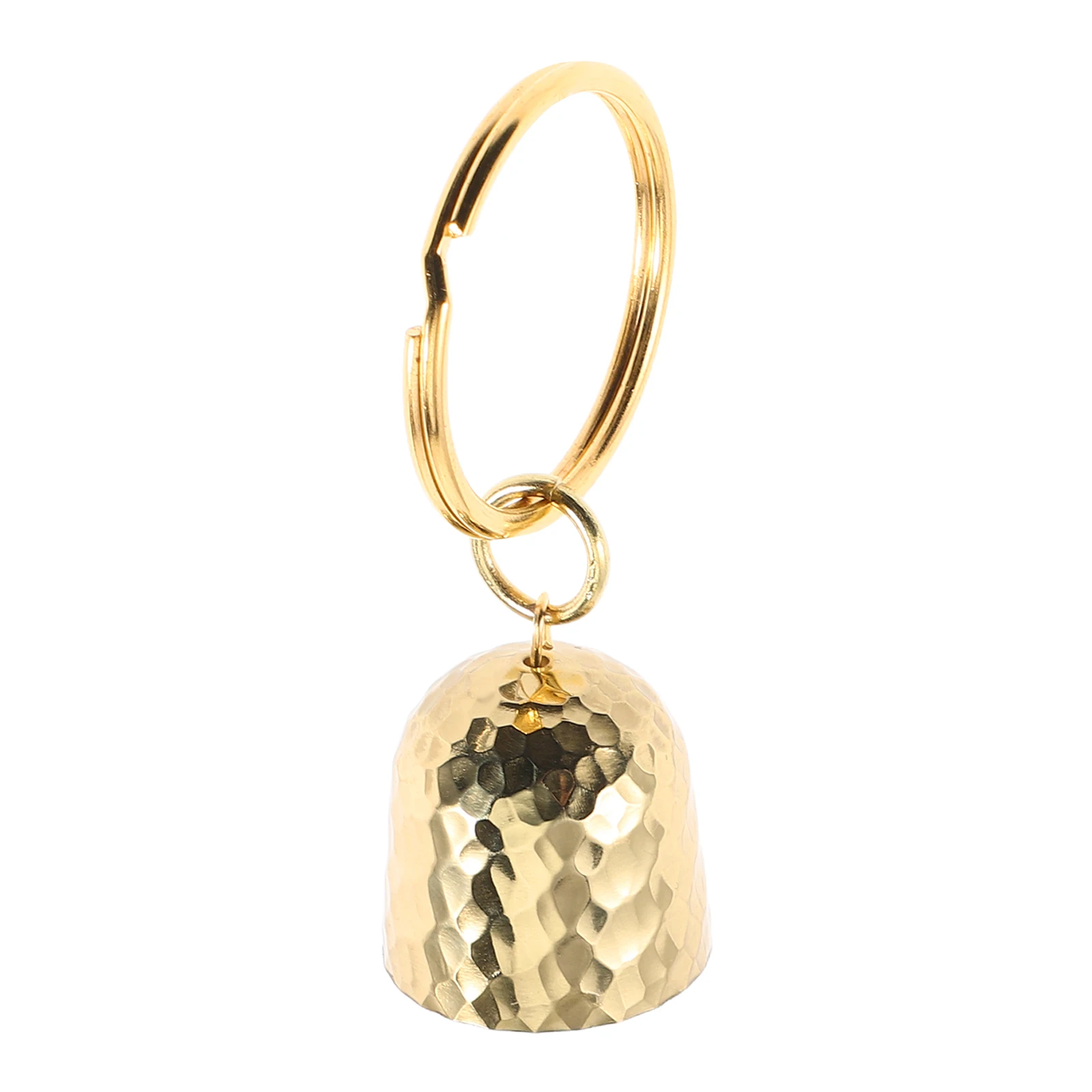 

Brass Bell Keychain Round Copper Collar Decorative Pendant for Crafts Outdoor Camping Bear Warning Small Bells Charm