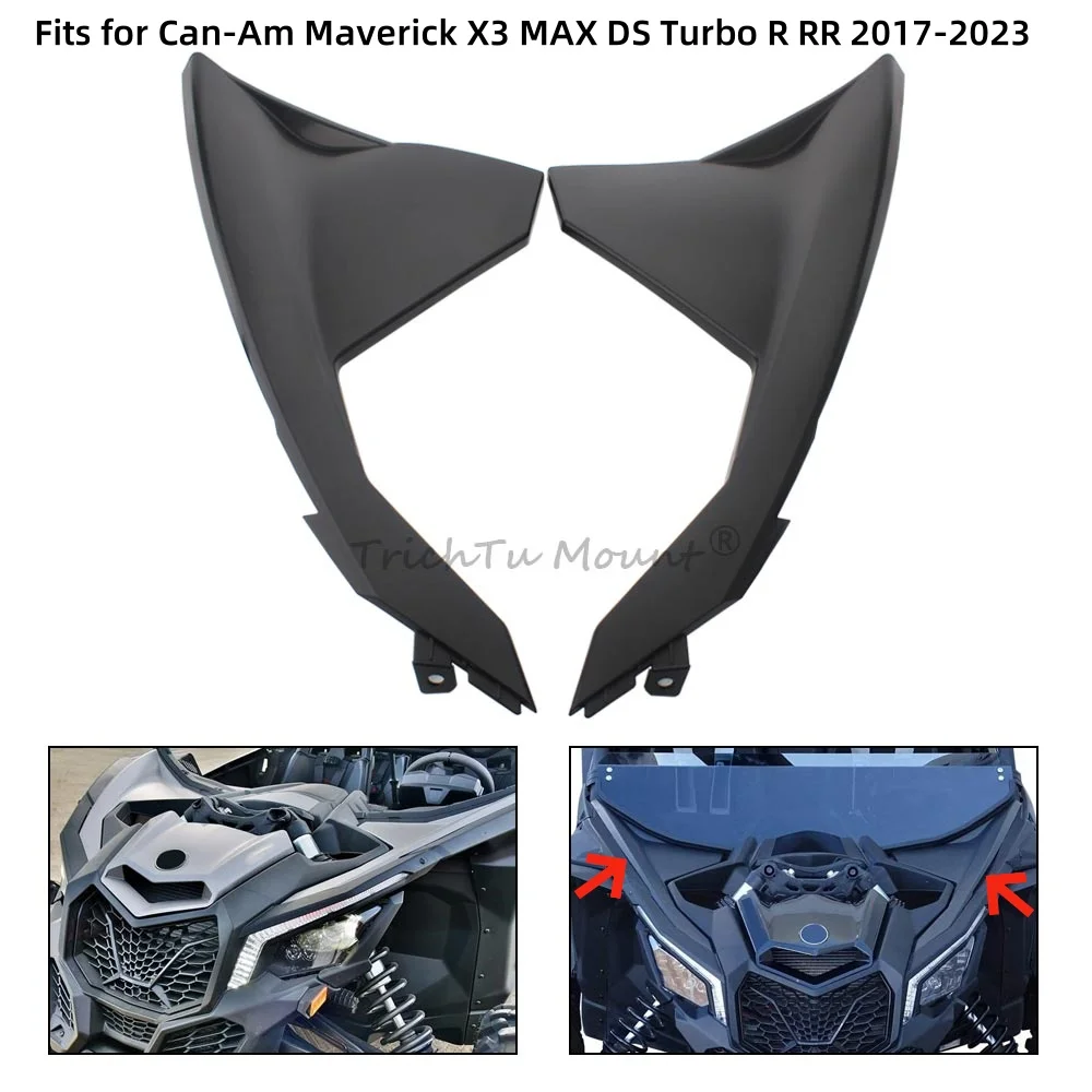 For Maverick X3 UTV Accessories ABS Plastic Front Decorating Fender Compatible with Can-Am Maverick X3 MAX Turbo R XMR 2017-2024