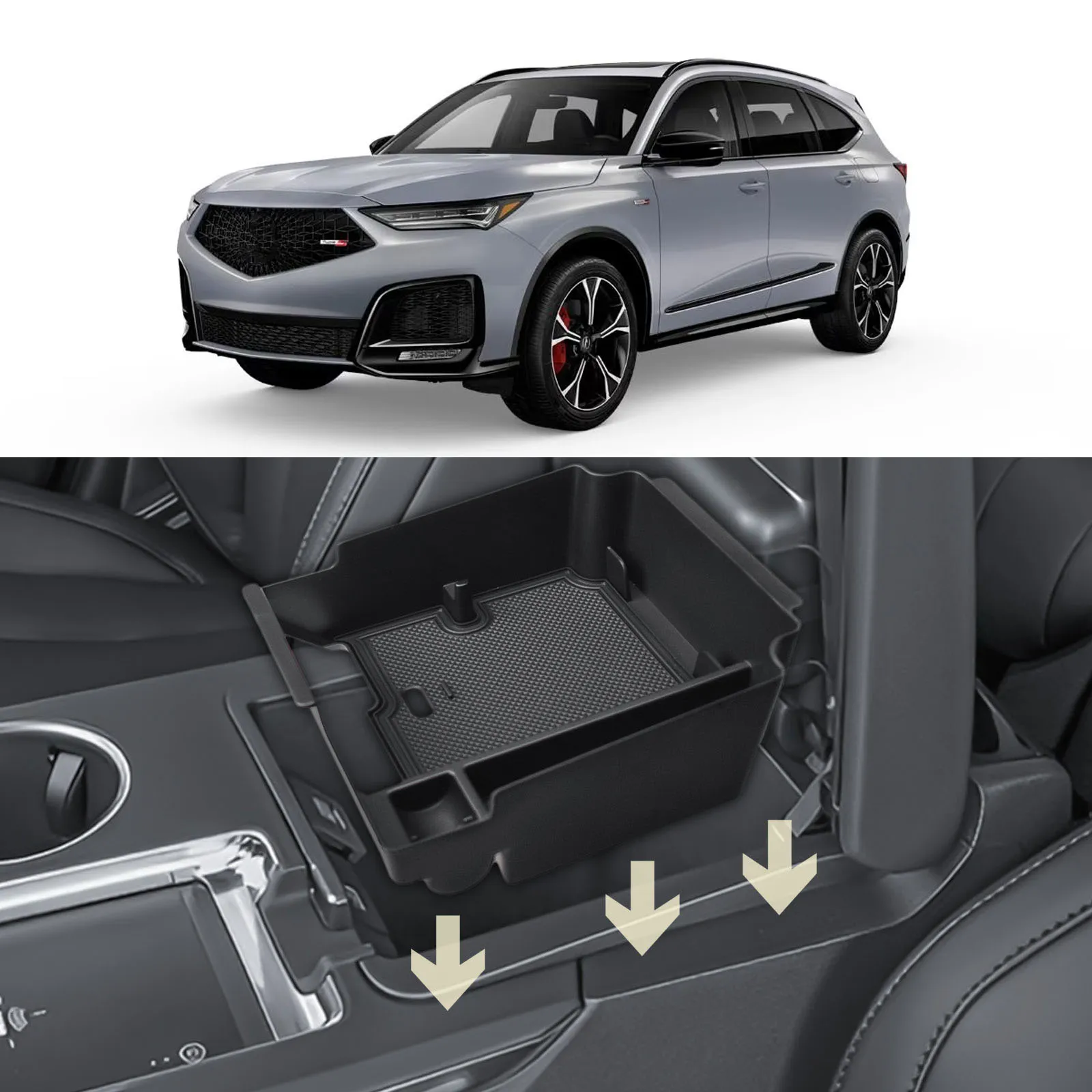 

Armrest Box Storage Tray for 2022-2025 Acura MDX Center Console Organizer Interior Storage Center Console Car Box Accessories