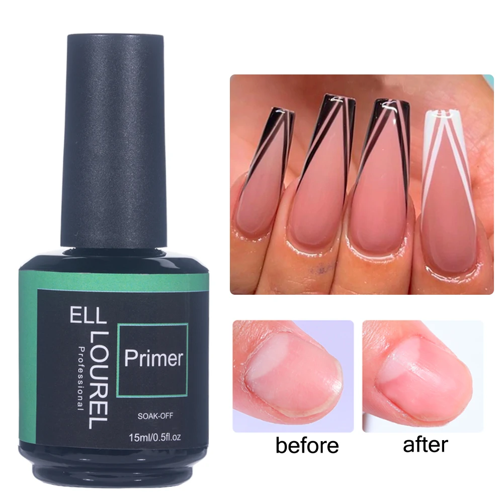 Ell Lourel 30 Soorten Base Coat Top Coat Geen Veeg Uv Gel 15Ml Semi Permanente Glitter Gehard Top Multi-Functie Gel Nagellak