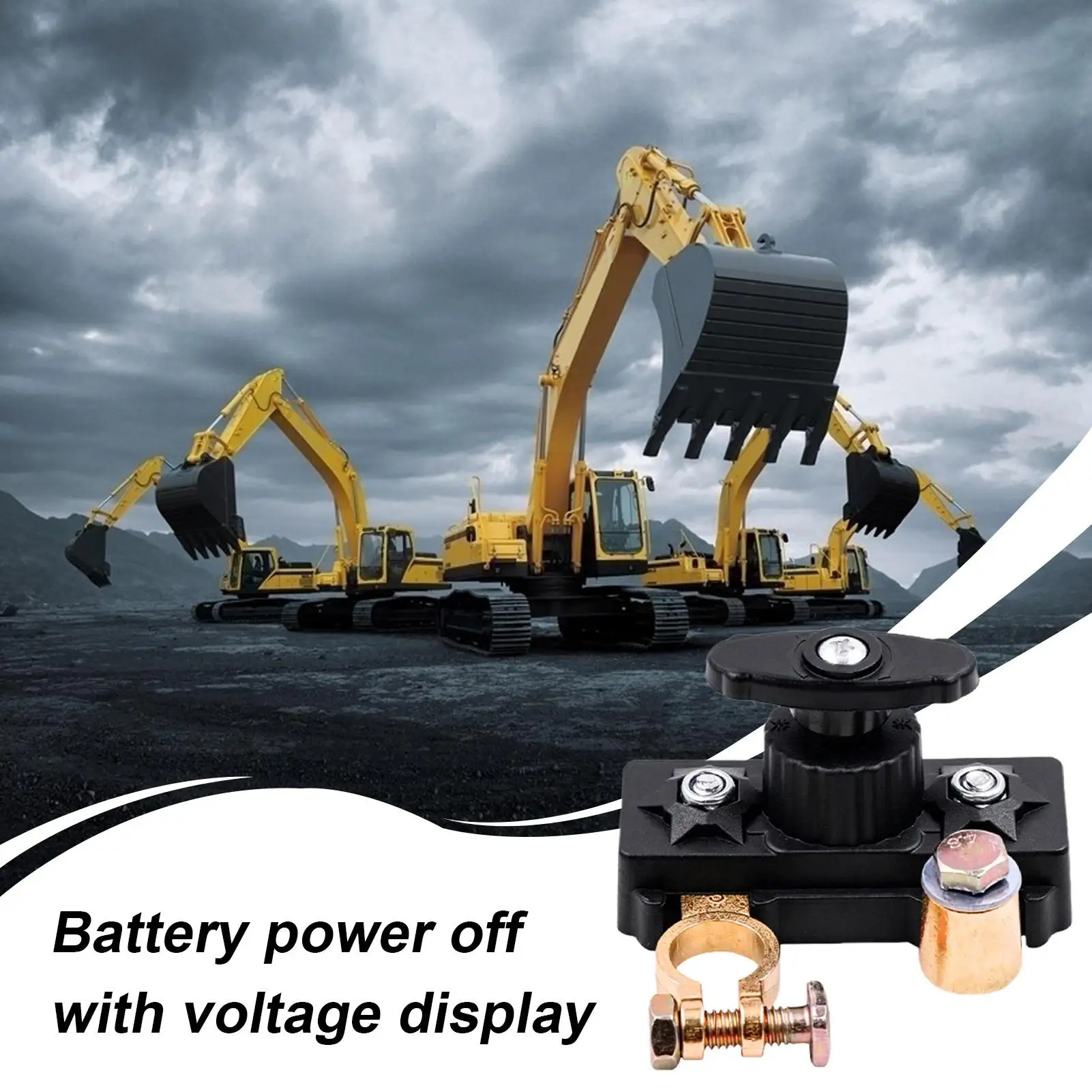 Battery Disconnect Button 12V 24V Car Battery Shut Off Automotive Power Control Knob For Truck RV Marine Trailer Tractor Offroad