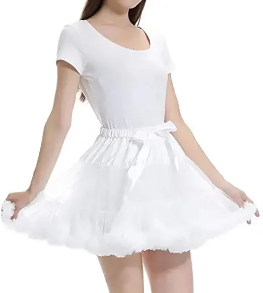 

Women's Petticoat Skirt Adult Puffy Tutu Layered Ballet Tulle Pettiskirts Dress Costume Underskirt