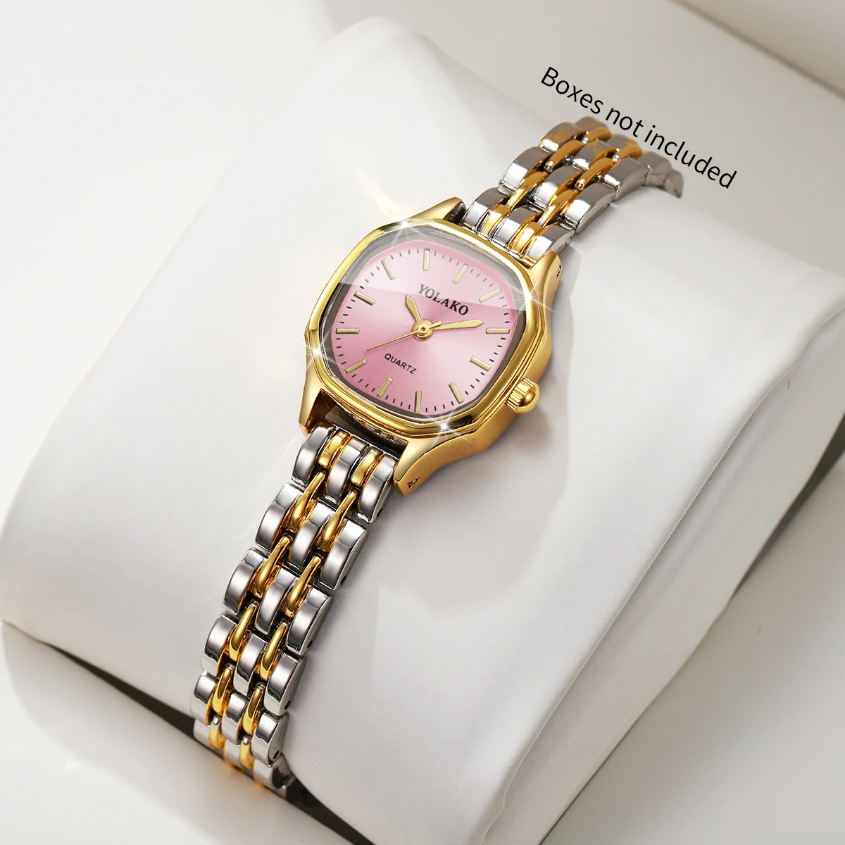 Fashion Square Dial Women Quartz Watch Golden Bracelet Strap Ladies Wristwatches Relogio Feminino Clock GiftWithout Box